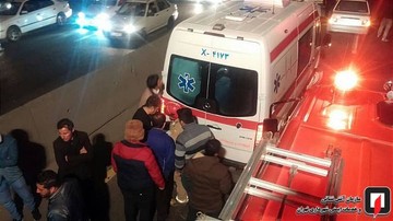 تصادف کامیونت خاور با وانت نیسان در جاده خاوران