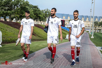 تمرین تیم ملی فوتبال در قطر