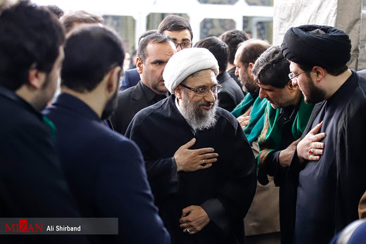 مراسم ترحیم آیت الله هاشمی شاهرودی در مسجد ارک تهران