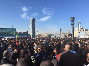 عکس | برگزاری مراسم بزرگداشت ۹ دی در میدان امام حسین