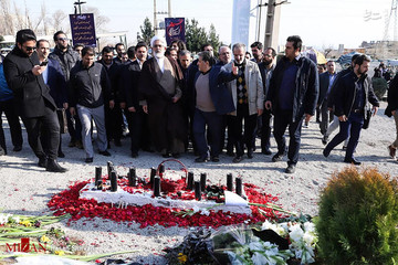 عکس/ بازدید دادستان کل کشور از محل حادثه دانشگاه علوم تحقیقات