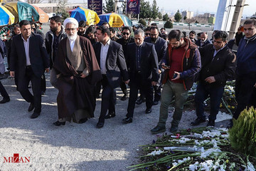 دادستان کل کشور در محل حادثه دانشگاه علوم و تحقیقات