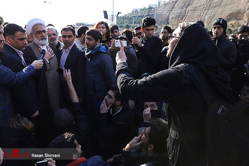 دادستان کل کشور در محل حادثه دانشگاه علوم و تحقیقات