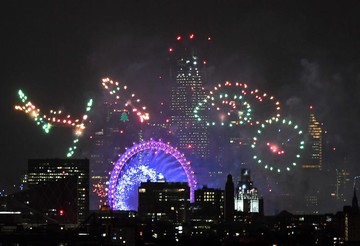 جشن آغاز سال 2019 در شهر لندن انگلستان