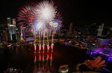 جشن آغاز سال 2019 در سنگاپور