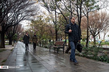 بارش زمستانی باران در تهران