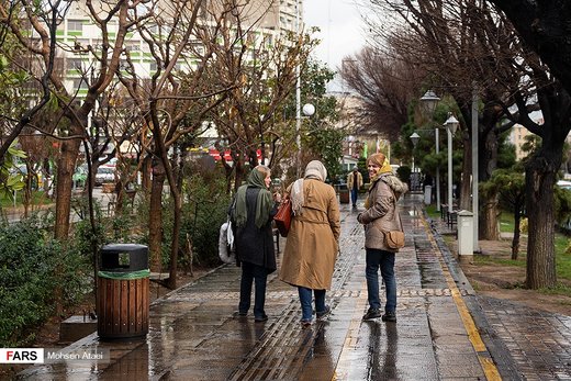 بارش زمستانی باران در تهران