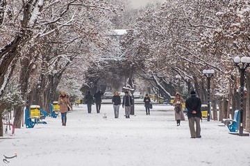 بارش برف در تبریز