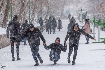 بارش برف در تبریز