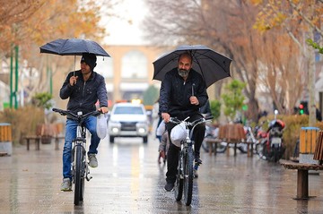 حال وهوای باران زمستانی اصفهان