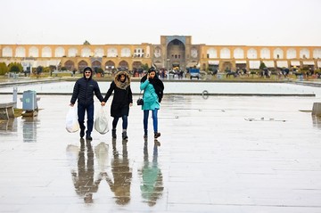حال وهوای باران زمستانی اصفهان