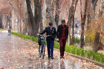 حال وهوای باران زمستانی اصفهان