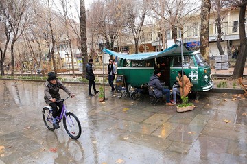 حال وهوای باران زمستانی اصفهان