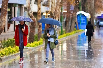 حال وهوای باران زمستانی اصفهان
