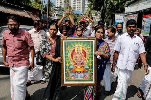 تظاهرات برای ورود دو زن به معبد در هند