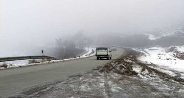 تصاویر | مه شدید مهاباد و کاهش دید افقی به کم‌تر از ۱۰۰ متر