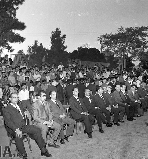  مراسم اعزام قهرمانان تیم ملی کشتی عضو باشگاه راه آهن، به مسابقات المپیک 1964 توکیو - 1343