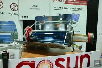 فر آشپزی خورشیدی با گرمای ۵۵۰ درجه سانتی‌گراد در سی‌ای‌اس ۲۰۱۹/ عکس