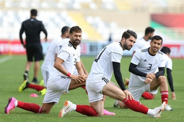 تمرین تیم ملی در ورزشگاه آل نهیان