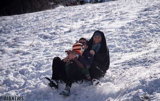 یک روز برفی در ارتفاعات مازندران - کیاسر