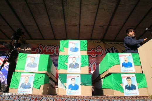 مراسم تشییع شهدای حادثه سقوط بوئینگ ۷۰۷