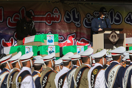 مراسم تشییع شهدای حادثه سقوط بوئینگ ۷۰۷