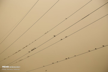 گرد و خاک در آسمان اهواز