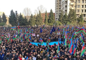 هزاران شهروند جمهوری آذربایجان علیه الهام علی‌اف تظاهرات کردند