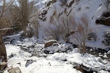 طبیعت زمستانی آبشار گنجنامه