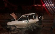 تصاویر | تصادف شدید پراید، ۴۰۵ وانت‌پیکان در بزرگراه آزادگان