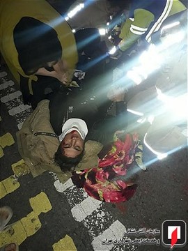 تصادف پژو 405، پراید و وانت پیکان در بزرگراه آزادگان