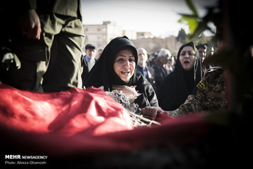 تشییع پیکر مطهر شهید حسین جودانه در شاهرود