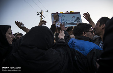 تشییع پیکر مطهر شهید حسین جودانه در شاهرود