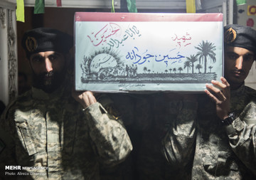 تشییع پیکر مطهر شهید حسین جودانه در شاهرود