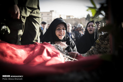 تشییع پیکر مطهر شهید حسین جودانه در شاهرود