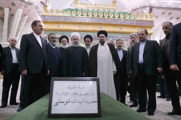 مراسم تجدید میثاق اعضای دولت با آرمانهای امام راحل و شهیدان