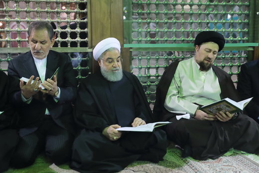 مراسم تجدید میثاق اعضای دولت با آرمانهای امام راحل و شهیدان