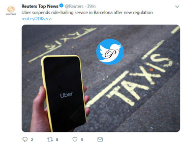 خداحافظی تاکسی آنلاین اوبر با بارسلونا