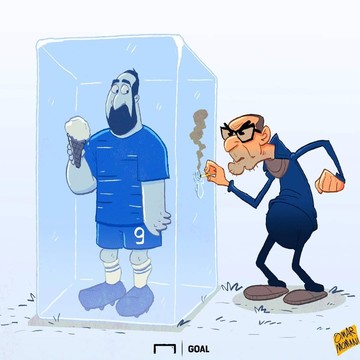 بدشانسی شماره ۹ در شب باخت ۴ بر صفر!