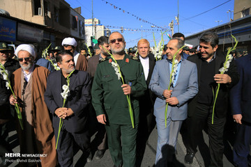 گلباران بیت امام خمینی (ره) در قم‎