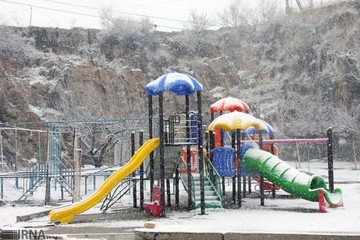 بارش برف در بروجرد‎