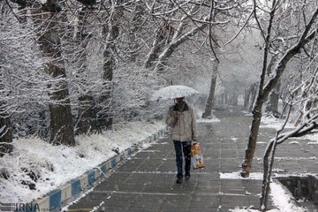 بارش برف در بروجرد‎