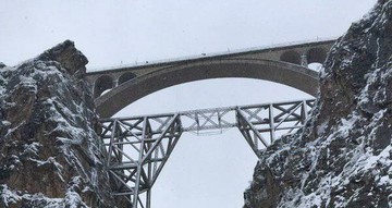 نمایی دیدنی از پل ورسک در عکسی تاریخی