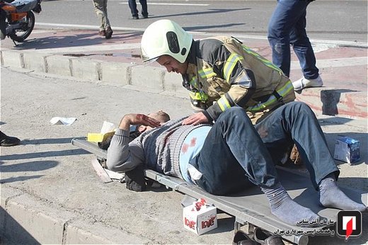 تصادف نیسان با سمند در بزرگراه آزادگان