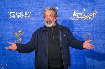 حسن پورشیرازی بازیگر فیلم قسم به کارگردانی محسن تنابنده در نهمین روز سی‌وهفتمین جشنواره فیلم فجر