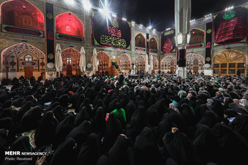 عزاداری شهادت حضرت فاطمه زهرا (س) در حرم امام علی (ع)