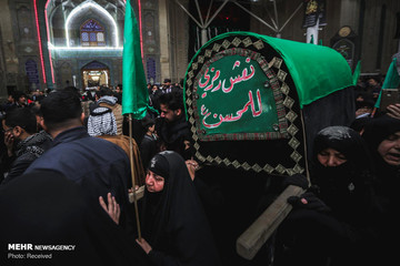 عزاداری شهادت حضرت فاطمه زهرا (س) در حرم امام علی (ع)