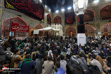 عزاداری شهادت حضرت فاطمه زهرا (س) در حرم امام علی (ع)