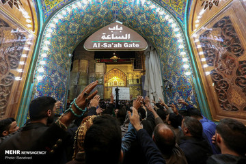 عزاداری شهادت حضرت فاطمه زهرا (س) در حرم امام علی (ع)