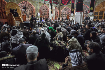 عزاداری شهادت حضرت فاطمه زهرا (س) در حرم امام علی (ع)